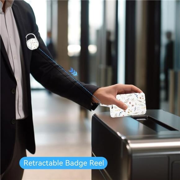 2 Pack ID Badge Holder Retractable Badge Reel Clip Keychain Heavy Duty School Of - Picture 7 of 8